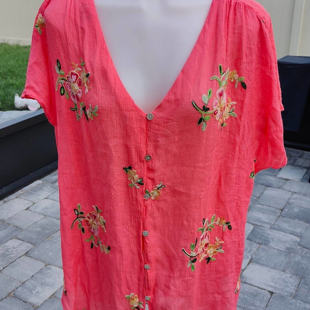 Anthropologie Bohemian Cottage Western Tunic Embroidered 2x